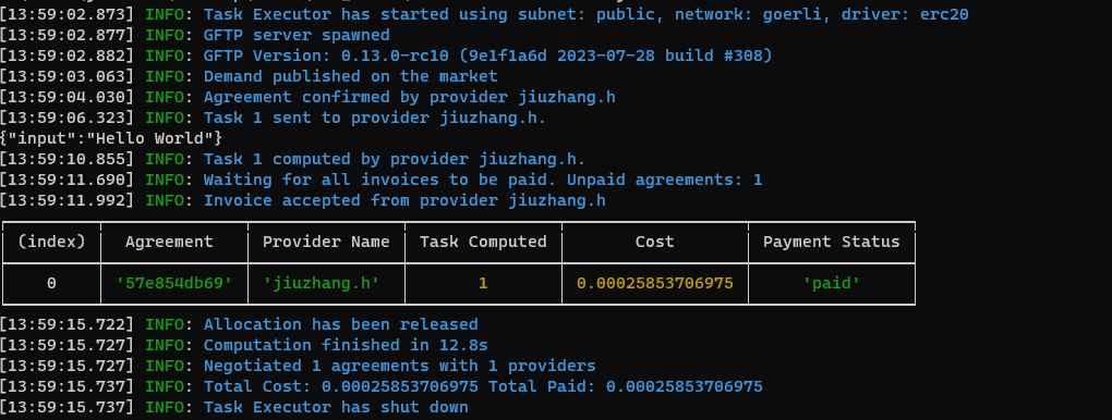 DownloadJSON output logs